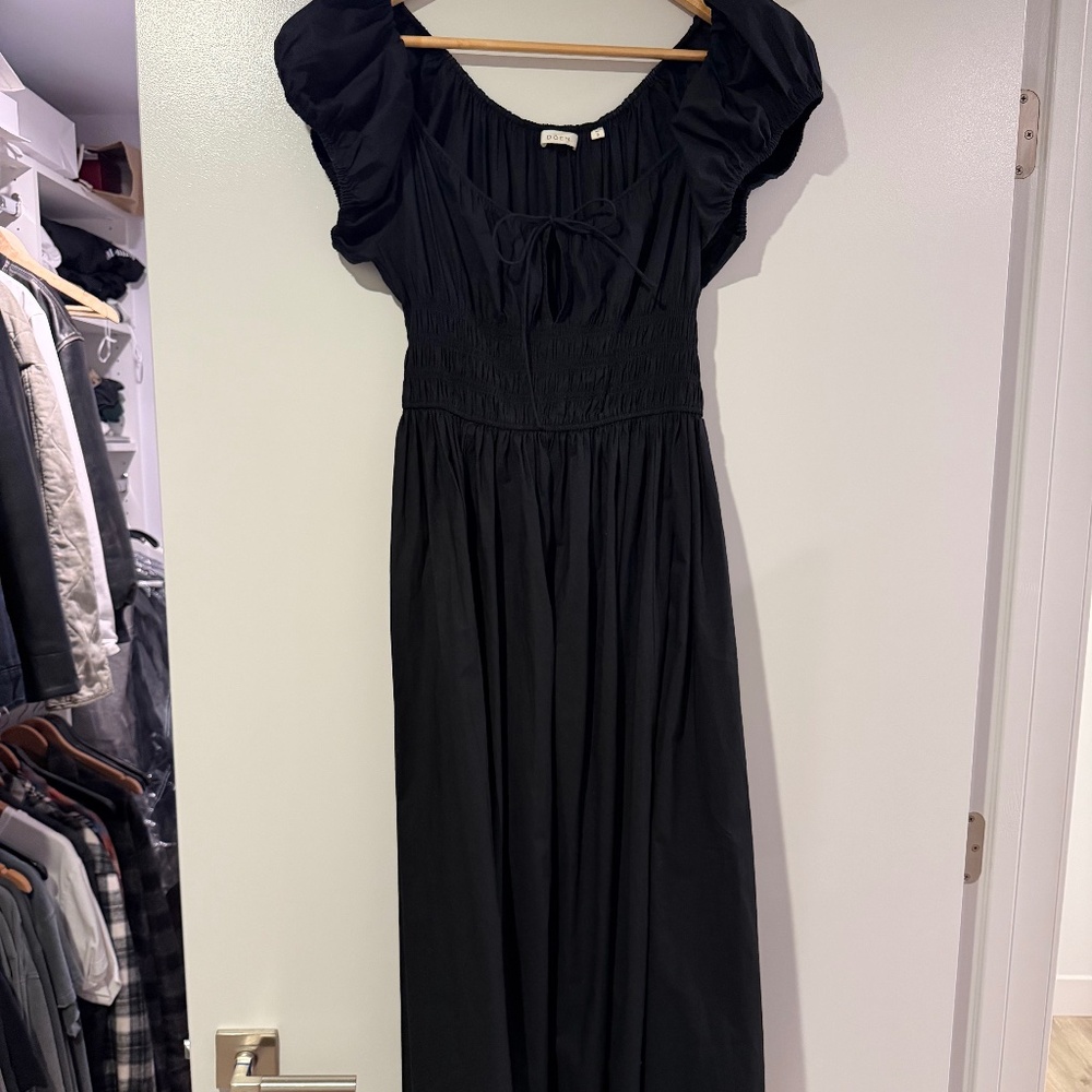 DOEN BLACK QUINN DRESS SIZE SMALL - Picture 4 of 6